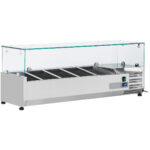 Jäähdytetty tarjoilutason valmisteluyksikkö 1200mm 5xGN1/4 Syvyys 330mm | Adexa VRX1200330