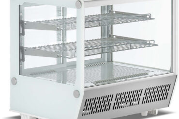 Näyttöjääkaappi 120 litraa 2 hyllyä Valkoinen Tasainen etuosa | Adexa CW120W