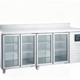 Kaupallinen jäähdytetty työtaso 4 lasiovella GN1/1 Takaosa | Adexa DRGN4200TNG