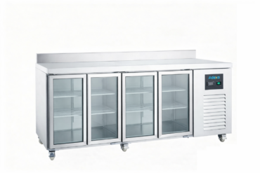 Kaupallinen jäähdytetty työtaso 4 lasiovella GN1/1 Takaosa | Adexa DRGN4200TNG