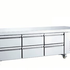 Kaupallinen matala tiskijääkaappi 6 ovella | Adexa DUGN3160TN