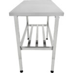 Säädettävä ruostumattomasta teräksestä valmistettu työpöytä 1400x600x700-1000mm Alahyllyllä | Adexa MCEWA60140 - Image 6