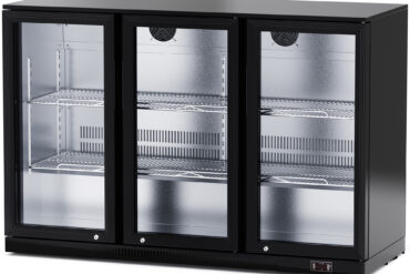 Baarijääkaappi 3 saranoitua ovea 312 litraa Musta | Adexa BC03PP