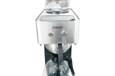 Kaupallinen suodatinkahvinkeitin, manuaalinen täyttö, 2 lasikannua, 2 lämpölevyä | Adexa CB02B1