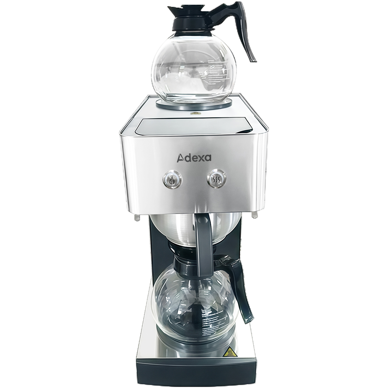 Kaupallinen suodatinkahvinkeitin Kaupallinen suodatinkahvinkeitin, manuaalinen täyttö, 2 lasikannua, 2 lämpölevyä | Adexa CB02B1 - Image 1