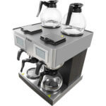 Kaupallinen Kaksisuodatin Kahvinkeitin Manuaalinen tai Automaattinen Täyttö 4 Lasikannua 4 Lämpölevyä | Adexa CBD02A1 - Image 2