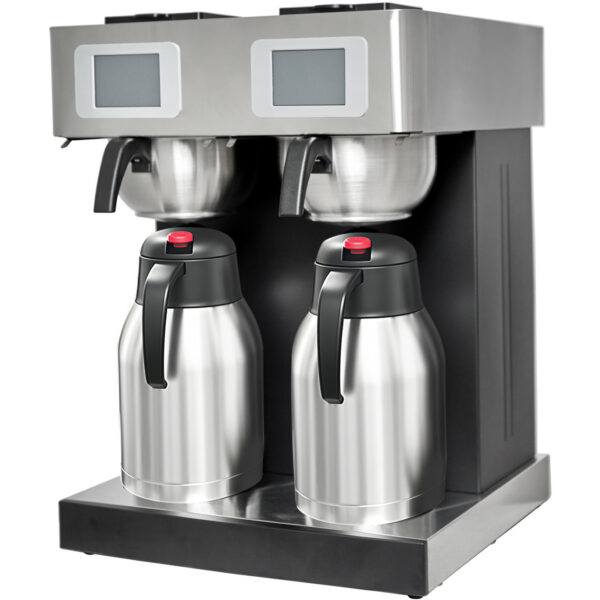 Kaupallinen kaksisuodatin kahvinkeitin käsitäyttö 2 tyhjiöastiaa | Adexa CBD02A2