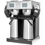 Kaupallinen kaksisuodatin kahvinkeitin manuaalinen tai automaattinen täyttö 2 ilmastopannua | Adexa CBD02A3