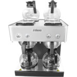 Kaupallinen kaksisuodatin kahvinkeitin manuaalinen täyttö 4 lasikannua 4 lämpölevyä | Adexa CBD02B1