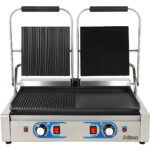 Kaksivyöhykkeinen raskaan käytön paninigrilli 3,6 kW, uritettu/tasainen yläosa | Adexa MLP813B - Image 2