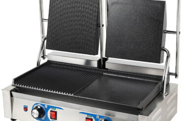 Kaksivyöhykkeinen raskaan käytön paninigrilli 3,6 kW, uritettu/tasainen yläosa | Adexa MLP813B