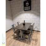 Bistro-pöytä Tummapuu kansi 800x800mm Sisäkäyttöön | Adexa WW265BD - Image 3