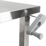 Säädettävä ruostumattomasta teräksestä valmistettu työpöytä 1200x600x700-1000mm Tasainen alahylly | Adexa MCEWB60120 - Image 5