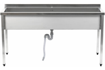 Kaupallinen Rosterinen Pesuallas Ruostumatonta terästä 1 allas Roiskesuoja 1800x600x900mm Neliöjalat | Adexa PSA18060