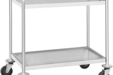 Kaupallinen tarjoilu-/palvelu-/tyhjennysvaunu ruostumaton teräs 2 kerroksinen 860x540x940mm | Adexa RST2A