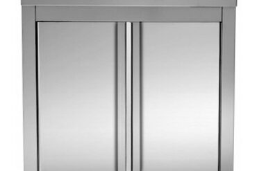 Kaupallinen Työtason Lattiakaappi Saranoidut ovet Ruostumaton teräs 800x700x850mm Selkäsuoja | Adexa VTC87SLB
