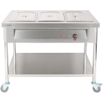 Keitin/vesiallas jalustalla pyörillä 3xGN1/1 | Adexa PFT12070 - Image 2