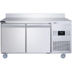 Ammattimainen tiskijääkaappi yläosalla 2 ovea 1350x700x950mm | Adexa T147RBL2 - Image 2