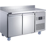 Ammattimainen tiskijääkaappi yläosalla 2 ovea 1350x700x950mm | Adexa T147RBL2
