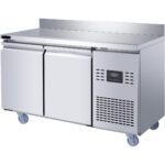Ammattimainen tiskijääkaappi yläosalla 2 ovea 1350x700x950mm | Adexa T147RBL2 - Image 3