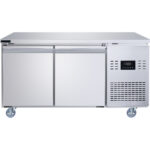 Kaupallinen tasojääkaappi 2 ovea 1350x700x850mm | Adexa T147FL2 - Image 2