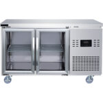 Ammattikeittiön tiskijääkaappi 2 lasiovella 1350x700x850mm | Adexa T147RG - Image 2