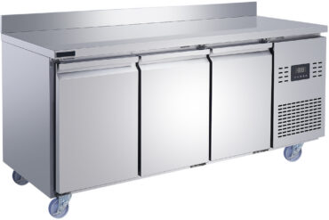 Ammattikeittiön tiskijääkaappi yläosalla 3 ovea 1795x700x950mm | Adexa T187RBL3