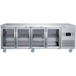 Ammattimainen tiski-jääkaappi 4 lasiovella 2240x700x850mm | Adexa T227RG - Image 2