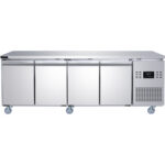 Ammattimainen myyntitiski pakastin 4 ovea 2240x700x850mm | Adexa T227FL4 - Image 2