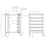 Teollinen säädettävä uunijalka pyörillä 5-tasoinen | Adexa WAN116 - Image 3