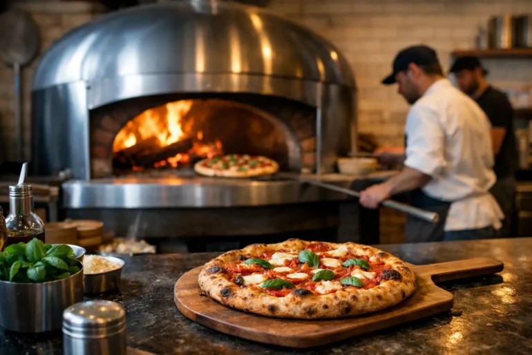 Pizzauuni pizzeriaan - oikea uuni käyttöön