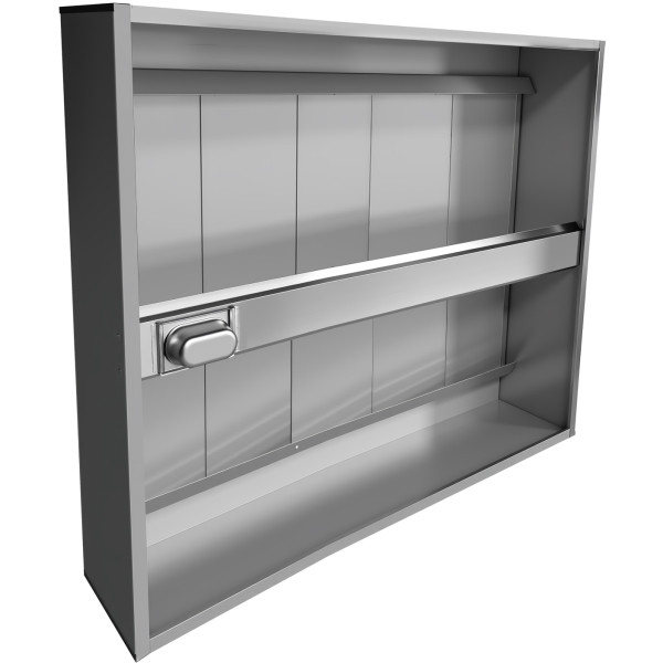 Kaupallinen saarekemainen liesituuletin ruostumatonta terästä 2000x1300x350mm | Adexa CH20200S
