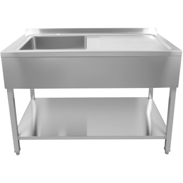Ammattilaisallas ruostumatonta terästä 1400x600x900mm 1 allas vasemmalla roiskesuoja | Adexa DSA60140L