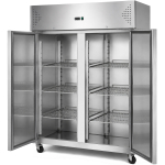 1400lt Ammattikäyttöinen Jääkaappi Ruostumaton teräs Pystymalli Kaksiosainen ovi GN2/1 Ilmastoitujäähdytys | Adexa R1400V - Image 2