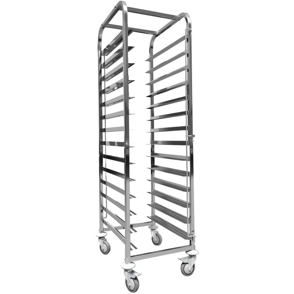 Vaunukärry ylähyllyllä 14x600x400mm astioille Ruostumaton teräs 465x620x1725mm Kerrosväli 135mm | Adexa WHDBC14