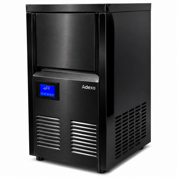 Ammattimainen jääpalakone kirkkailla jääkuutioilla 30kg/24h Musta Digitaaliset ohjaimet | Adexa GI30BD