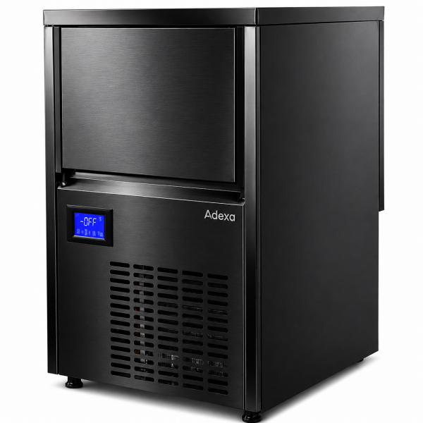Ammattimainen jääpalakone Kirkas jää Yksittäiset kuutiot 50kg/24h Musta Digitaaliset ohjaimet | Adexa GI50BD