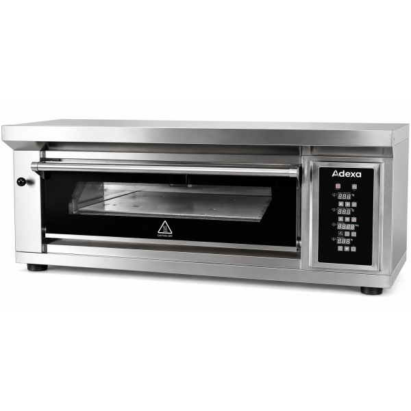 Leipomouuni Sähkö 1 kammio 2 x 400x600mm pellit 400°C Digitaaliset säädöt 6,6kW 220V | Adexa HTD20KI