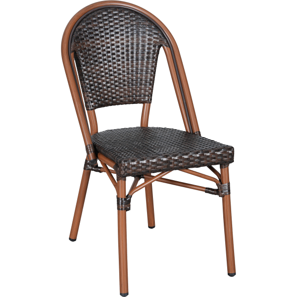 Bistrotuoli Rottinki Ruskea Tumma runko Ulko- ja sisäkäyttöön | Adexa 2045CBROWND