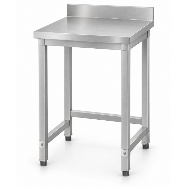 Premium ammattityöpöytä ruostumatonta terästä ilman alahyllyä 600x700x900mm | Adexa DW6070