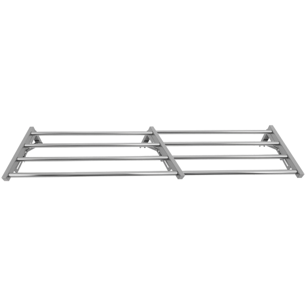 Taitettava putkiseinähylly 4 putkella & 3 tuella Ruostumaton teräs 2000x300x230mm | Adexa TRW52030