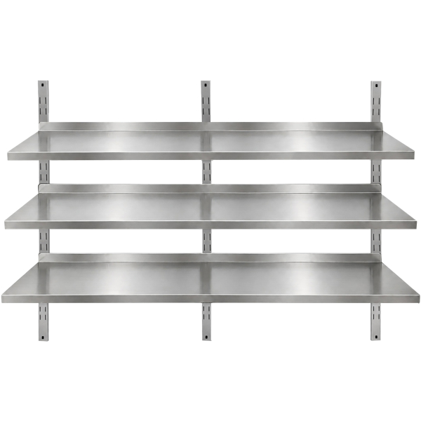 Seinähylly 3 tasoa 1800x300x900mm Ruostumaton teräs | Adexa WMC30180